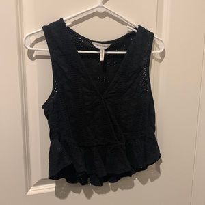 Black BGBGeneration Eyelet Top SZ S